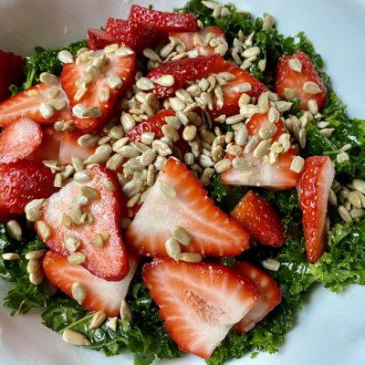 Trim Healthy Mama Strawberry-Kale Salad Recipe and Review