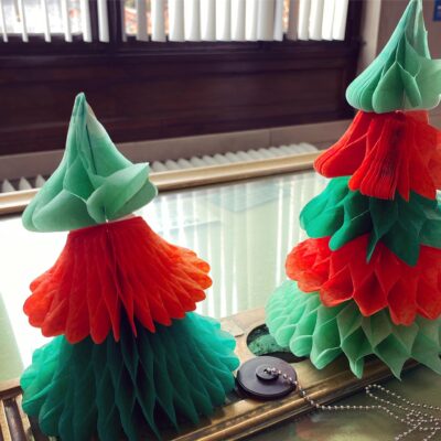 Vintage Honeycomb Christmas Trees